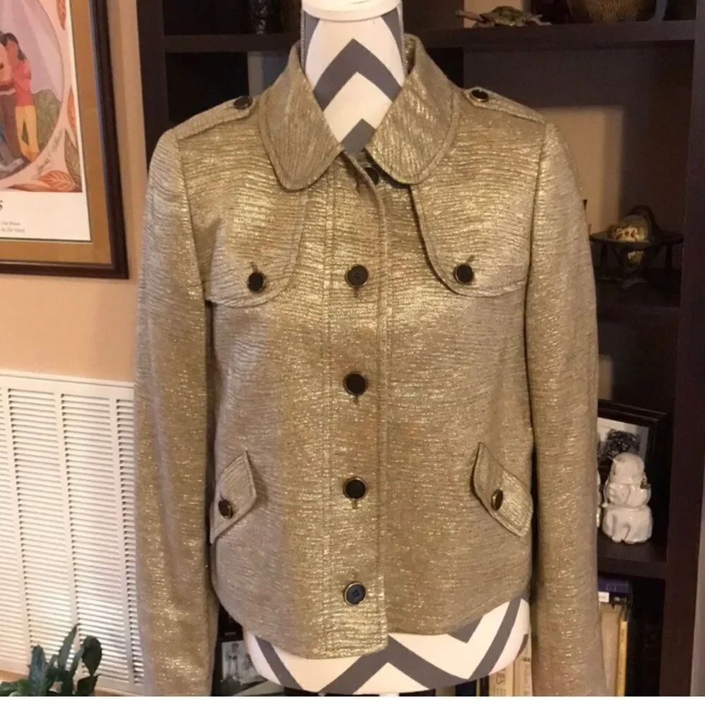Per Se Gold Jacket Size 8 - Picture 2 of 6